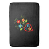 フォークのポルトガル咲くハート バスマット (正面縦)