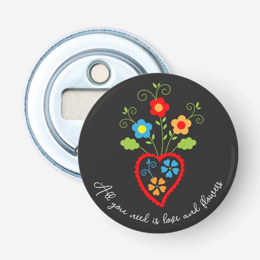 フォークのポルトガル咲くハート 栓抜き (正面)