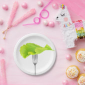 フォークのレタスの葉 ペーパープレート (パーティー)