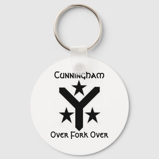 フォークの上にカニンガム キーホルダー (正面)