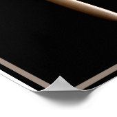 フォークの上の食べ物 (ブラック) 写真プリントポスター ポスター (角)