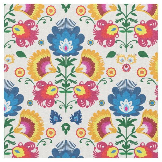 フォークの白い花 ファブリック (クローズアップ)