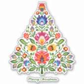 フォークの魅惑：クリスマスツリー シール (正面)