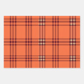 フォークはっきりしたプレイドギフトラップ ラッピングペーパーシート (正面)