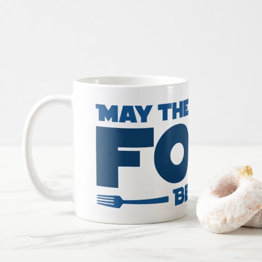 フォークをあなたと一緒に使ってもいい コーヒーマグカップ (ドーナツ)