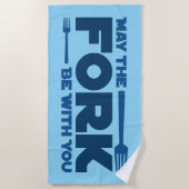 フォークをあなたと一緒に使ってもいい ビーチタオル (正面)