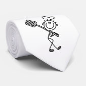 フォークを持つ棒の姿のシェフ ネクタイ (ロール)