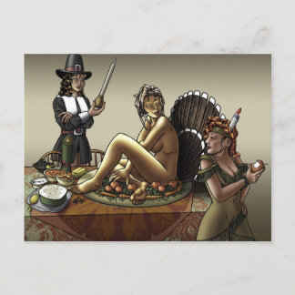 フォークを突き刺す ポストカード