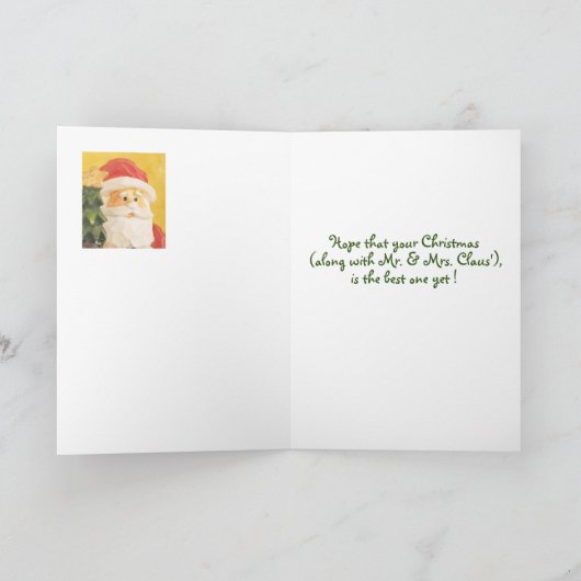 フォークアおもしろいートサンタハニーI'mホームクリスマス シーズンカード (内部)