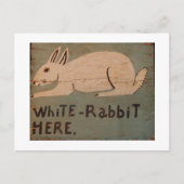 フォークアートのウサギ ポストカード (正面)