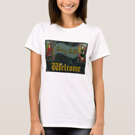 フォークアートの妖精たち Tシャツ (正面)