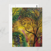 フォークアートの灯りと木の裏LORIポストカード ポストカード (正面/裏面)