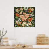 フォークアートのFhoenixロシアの firebird artのkhokhloma ポスター (キッチン)