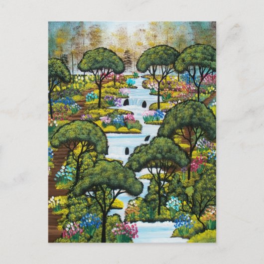 フォークアートアーリーアーリーモーニングバイロリエバレット葉書 ポストカード (正面)