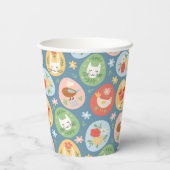 フォークアートイースターエッグキャット、バニー、シック・イースター 紙コップ (裏面)