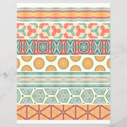 フォークアートイースターエッグスクラップブック紙 (裏面)