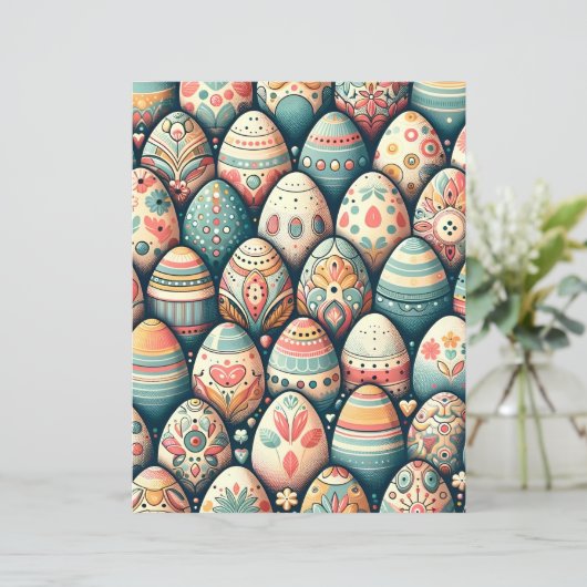 フォークアートイースターエッグスクラップブック紙 (スタンド正面)