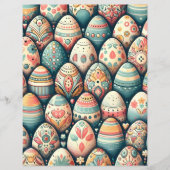 フォークアートイースターエッグスクラップブック紙 (正面)