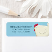 フォークアートイースターチキン差出人住所ラベル ラベル (インサイチュ)