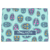 フォークアートイースターパターンピサンカインスパイアアア ラージペーパーバッグ (正面)