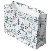 フォークアートウィンターキツネと木 ラージペーパーバッグ (裏面アングル)