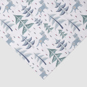 フォークアートウィンターキツネと木 薄葉紙 (詳細)