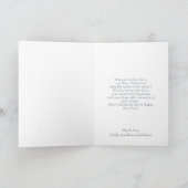 フォークアートウィンターブルーハウスメリークリスマス シーズンカード (内部)