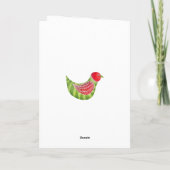 フォークアートウォーターカラーフローラクリスマス カード (裏面)