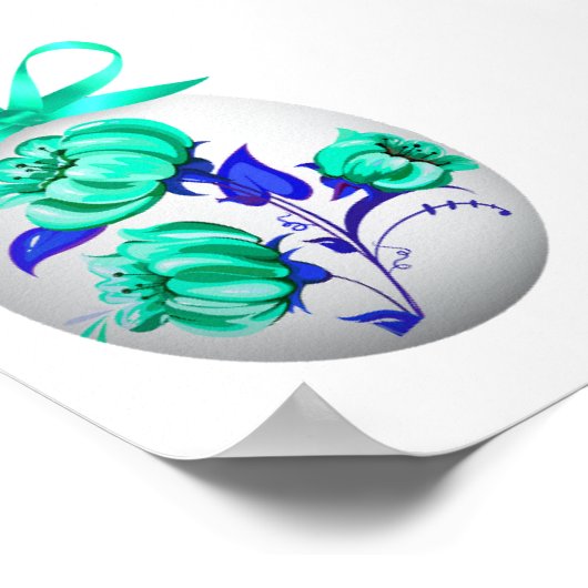 フォークアートエッグ(ウクライナインスパイアン) ポスター (角)