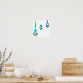 フォークアートエッグ(ウクライナインスパイアン) ポスター (キッチン)