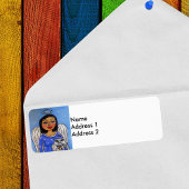 フォークアートエンジェルキャットエンジェル ラベル