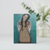 フォークアートエンジェルバイロリエバレット葉書 ポストカード (スタンド正面)