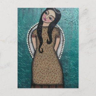 フォークアートエンジェルバイロリエバレット葉書 ポストカード