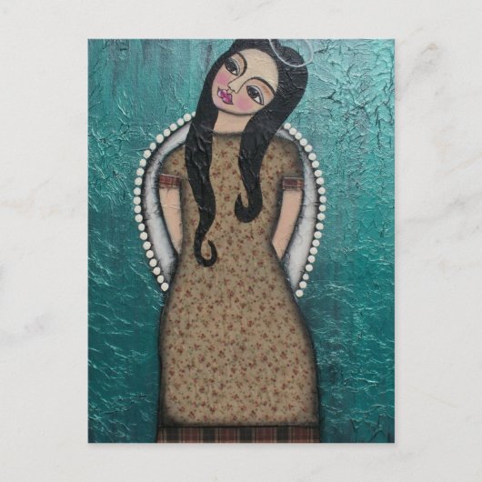 フォークアートエンジェルバイロリエバレット葉書 ポストカード (正面)