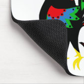 フォークアートカラフルオンドリ/コッケレル/鶏/鳥 マウスパッド (コーナー)