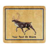 フォークアートカリブー/トナカイ カッティングボード (正面)