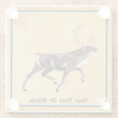 フォークアートカリブー/トナカイ ガラスコースター (裏面)