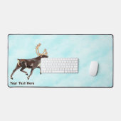フォークアートカリブー/トナカイ デスクマット (キーボード&マウス)