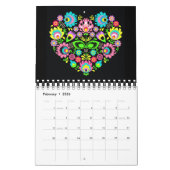 フォークアートカレンダー – SRF カレンダー (2月 2026)