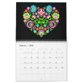 フォークアートカレンダー – SRF カレンダー (2月 2026)