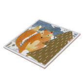 フォークアートキツネクリスマス タイル (側面)
