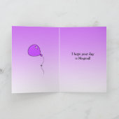 フォークアートキティ猫とカラフル花 カード (内部)