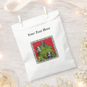 フォークアートキャッツクリスマスツリー フェイバーバッグ (クリップ留めされた状態)
