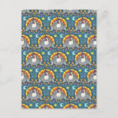 フォークアートキャンディーコーンターキーピルグリム、感謝祭 ポストカード (正面)