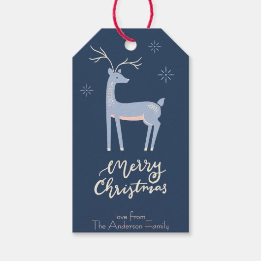 フォークアートクリスマスオーナメントギフトラベル ギフトタグ (正面)