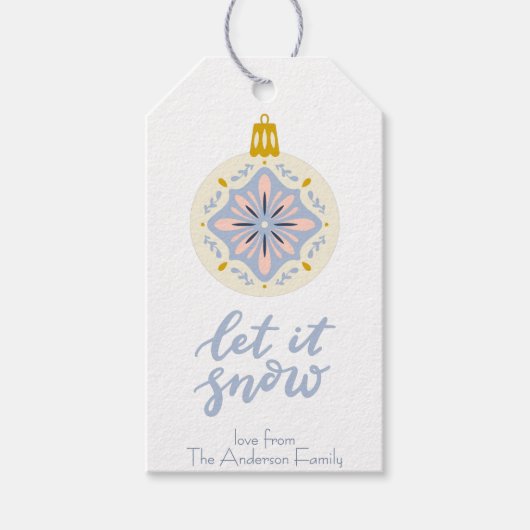 フォークアートクリスマスオーナメントギフトラベル ギフトタグ (正面)