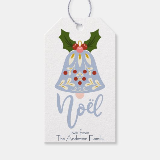 フォークアートクリスマスオーナメントギフトラベル ギフトタグ (正面)