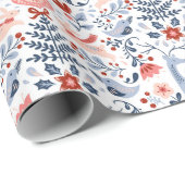 フォークアートクリスマスオーナメント ラッピングペーパー (ロールコーナー)