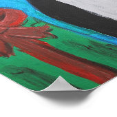 フォークアートクリスマスキャット ポスター (角)