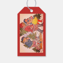 フォークアートクリスマスギフトラベル